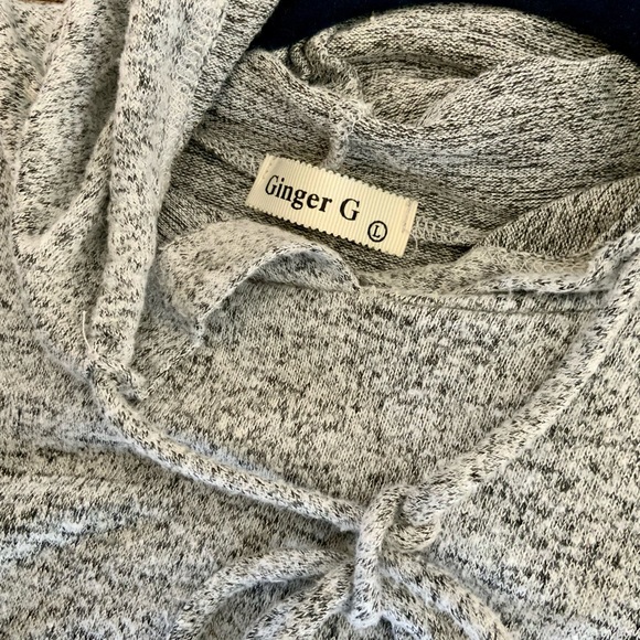 Ginger G Cropped Extra Soft Hoodie Size L Grey As New - Picture 2 of 5